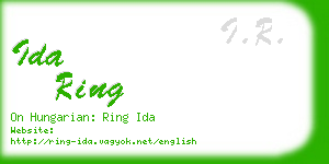 ida ring business card